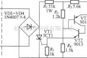 灯光控制中的普通三极管触发的单向晶闸管调光灯电路