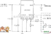 充电电路中的典型LTC4053 USB接口锂离子电池充电器电路图