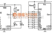 语音电路中的HY8000与LED相连应用电路图