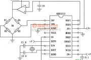调制、阻抗变换电路中的ADS1212 22位A/D转换器的测量应用电路图
