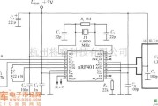 特种集成传感器中的单片射频收发器nRF401的典型应用电路图