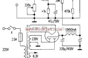 音频电路中的6C5P设计的前级放大电路示意图