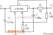 稳压电源中的CW200组成的慢启动集成稳压电源电路图