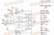 音频电路中的TA7250T 音响IC电路图