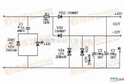 电源电路中的无变压器的12v双电源供电电路图