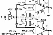 遥控电路（综合)中的采用并联运放的伺服器前置放大器电路图