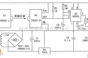 报警控制中的TX05C-R构成的红外监视报警器电路图