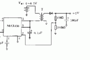 采用MAX630构成的回扫变换器电路图