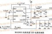 MAX5033的高亮度LED电源原理图