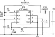 将降压型改装成升压型的应用电路(CW34603)