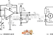 专用测量/显示电路中的测量摄氏温度及温差的电路图