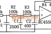 滤波器中的每倍频程衰减-18dB的有源低通滤波器(RC4558DN)电路图