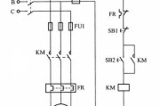 带热保护的电动机单向转动控制电路接线图