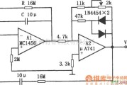 文氏信号产生中的低频文氏电桥正弦波振荡器(MC1456、μA741)电路图