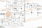 LED电路中的NCP1607/8 PFC控制器的8W-25WAC-DC LED照明应用示意图