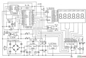 LED电路中的智能型数字显示流量计电路图