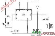 555构成的光照变音电路图