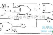 振荡电路中的异或门控制振荡器的频率