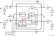 音频电路中的由LM4911构成的双声道放大电路图