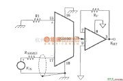 耦合隔离放大中的由ISO100构成的单极性反相电路
