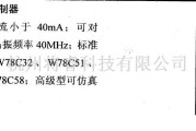 数字电路中的芯片引脚及主要特性W78958B 八位仿真微控制器