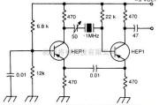 基础电路中的1MHz标准晶体振荡器电路图