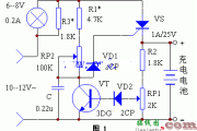 一例可控硅自动恒流充电器的电路原理图