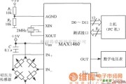 传感信号处理中的由智能化传感器信号处理器MAX1460和硅压力传感器构成的压力检测系统电路图