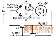 光敏二极管、三极管电路中的用变色发光二极管构成的验电笔电路图