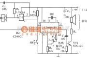 语音电路中的用CD4046组成的鸟鸣声发生器电路图