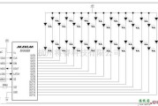 LED电路中的一款MAX6969的串行接口的LED驱动器电路图