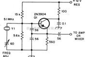 基础电路中的用于单边带发射机的晶控本机振荡器电路