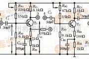 耦合隔离放大中的两级阻容耦合放大实验电路图