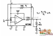 检测电路中的光检测T形反馈电路图