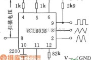 函数信号产生器中的单片精密函数发生器ICL8038应用电路二电路图