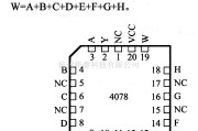 数字电路中的4000系列数字电路,4078等8位输入或非/或门