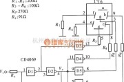 电工测试工具中的用门电路组成的文字显示型逻辑笔之三(CD406)电路图