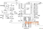 数字电路中的由4 1/2位双积分A/D转换器ICL7135与单片机8031构成的接口电路图