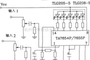 LED电路中的TA7654P／TA7655P构成5点一条LED显示驱动电路