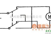 开关电路中的用双刀双掷开关控制直流电动机正、反转电路图