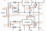 稳压电源中的由CW200构成的正、负输出电压集成稳压电源电路