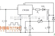 稳压电源中的用CW200组成的他激开关式集成稳压电源电路图