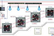 四个开关控制四盏灯实物接线图