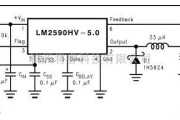 单片机制作中的LM2590应用电路图(输入12V,输出5v)