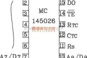 红外线热释遥控中的MC145026/145027构成红外发射、接收电路图