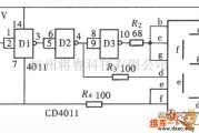 电工测试工具中的用门电路组成的文字显示型逻辑笔电路图之二(CD4011)