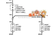 大众（一汽）中的大众 PASAT 加热挡风玻璃清洗器电路图