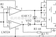 LED电路中的使用电压比较器LM324组成的电平测试电路