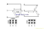 电动机星三角降压启动实物接线图
