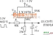 特种集成传感器中的由可见光亮度传感器LX1970构成的亮度调节电路图